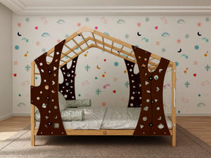Monkey Climbing Bed for Toddlers with Legs & Slats