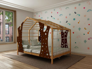 Monkey Climbing Bed for Toddlers with Legs & Slats
