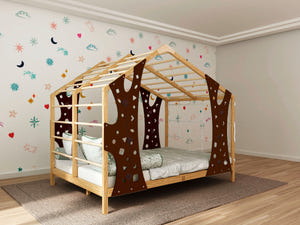 Monkey Climbing Bed for Toddlers with Legs & Slats