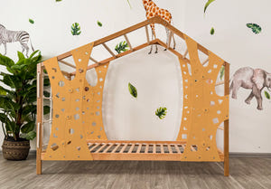 Toddler Monkey Bed for Climbing Legs & Slats