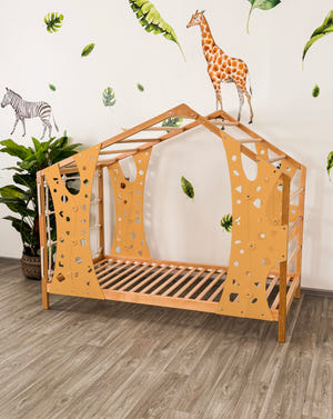 Toddler Monkey Bed for Climbing Legs & Slats