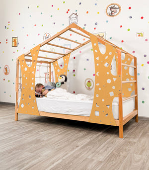 Toddler Monkey Bed for Climbing Legs & Slats