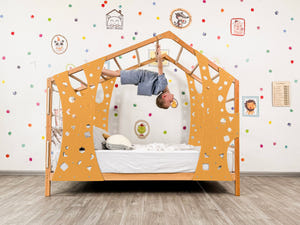 Toddler Monkey Bed for Climbing Legs & Slats