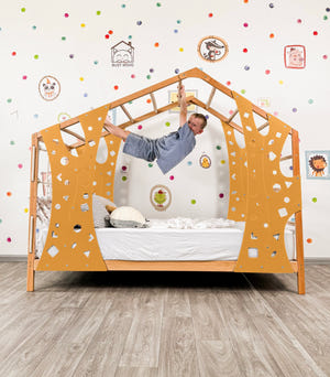 Toddler Monkey Bed for Climbing Legs & Slats