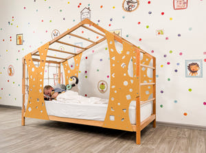 Toddler Monkey Bed for Climbing Legs & Slats