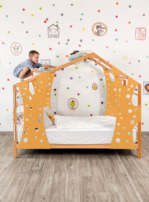 Toddler Monkey Bed for Climbing Legs & Slats