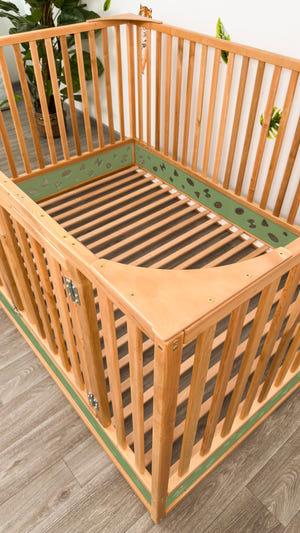 Oasis Montessori Toddler Floor Bed – Wooden Bed with High Safety Rails