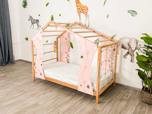 Toddler Stars Bed with Legs&Slats - Climbing Twin Bed - Montessori Gym Bed
