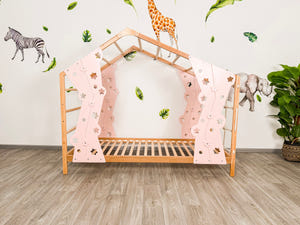 Toddler Stars Bed with Legs&Slats - Climbing Twin Bed - Montessori Gym Bed
