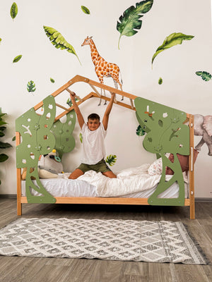 Forest Bed with Legs and Slats - Kids’ Indoor Playhouse