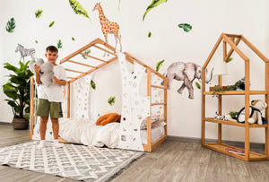 Doppel-Hochbett – Kreatives Doppeldesign zum Schlafen & Spielen (Affenhimmelbett)