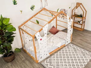 Doppel-Hochbett – Kreatives Doppeldesign zum Schlafen & Spielen (Affenhimmelbett)