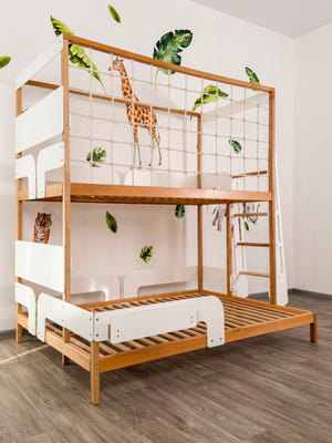 Twin Over Full Bunk Bed with Stairs - Space-Saving Bunk Beds (Ursa Major Bed)