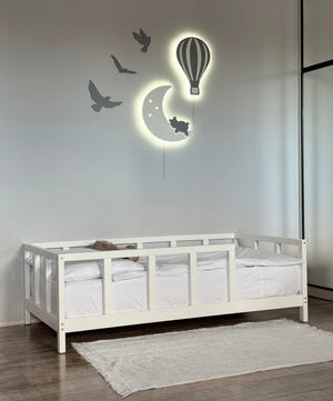 Queen Size Bed Frame - Scandinavian Bed Frame with Legs for Kids (Model 10)
