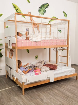 Twin Over Full Bunk Bed with Stairs - Space-Saving Bunk Beds (Ursa Major Bed)