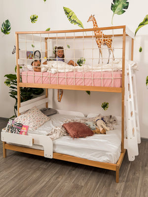 Twin Over Full Bunk Bed with Stairs - Space-Saving Bunk Beds (Ursa Major Bed)