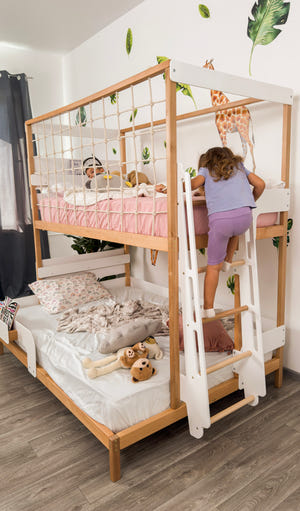 Twin Over Full Bunk Bed with Stairs - Space-Saving Bunk Beds (Ursa Major Bed)