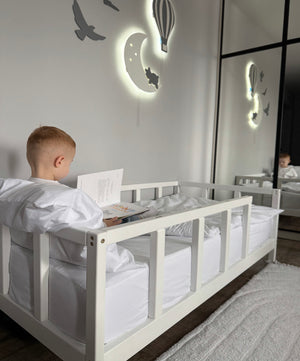 Queen Size Bed Frame - Scandinavian Bed Frame with Legs for Kids (Model 10)