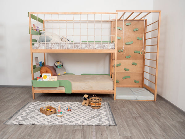 Kids Montessori Jungle Bed Set - Toddler Bed - Bunk Bed for Kids | Twin 75x38 in size, фото 10