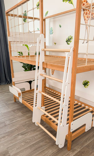 Toddler Twin Bunk Bed - Montessori Gym Bed - Twin Over Twin Bunk Bed (Ursa Minor Bed)