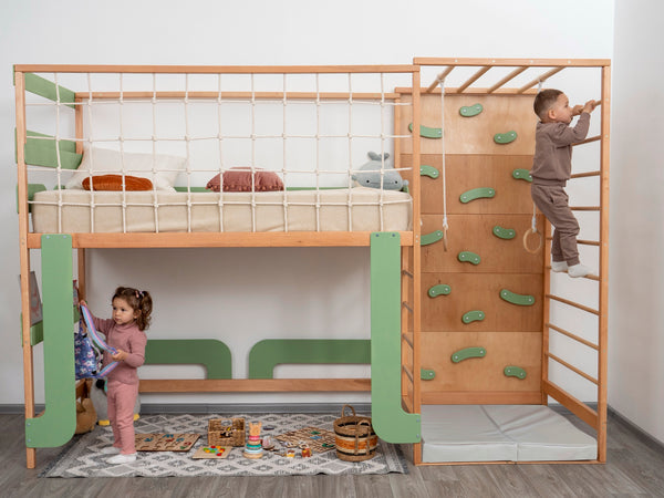 Montessori Jungle Climber Bed - Twin Loft Bed - Toddler Bed, фото 1