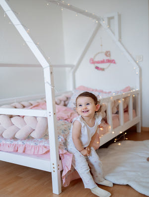 Toddler Bed Frame - Sturdy Bed with Legs for Toddlers (Model 1)