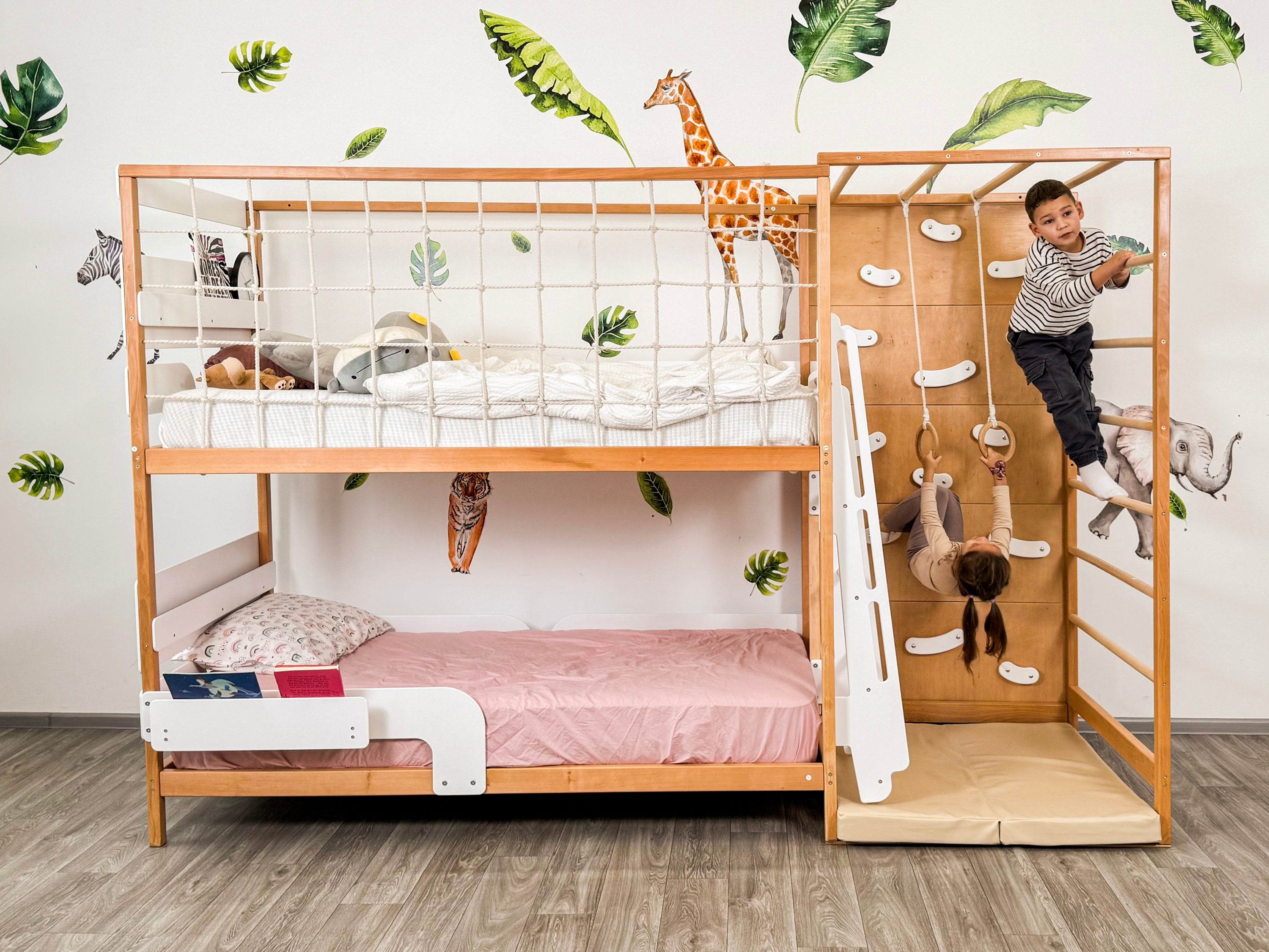 Montessori Jungle Climber Bed - Twin Loft Bed - Toddler Bed