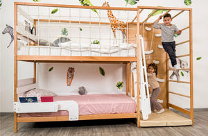 Eco-Friendly Montessori Jungle Bed - Bunk Bed with Optional Table & Drawers