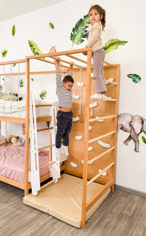 Montessori Jungle Climber Bed - Twin Loft Bed - Toddler Bed