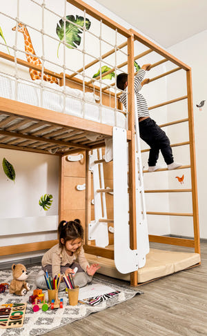 Montessori Jungle Climber Bed - Twin Loft Bed - Toddler Bed