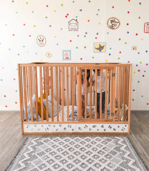 Toddler Floor Bed with Extra-High 50-Inch Rails (Oasis XL Bed)