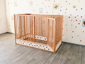 Toddler Floor Bed with Extra-High 50-Inch Rails (Oasis XL Bed)