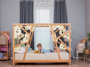 Montessori wood Gym Bed Lemur