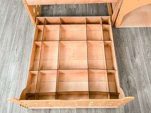 Montessori House Bed with Pet Space & Rolling Storage Drawer (BusyPet Lounge Bed)