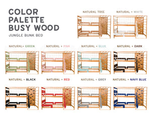 Eco-Friendly Montessori Jungle Bed - Bunk Bed with Optional Table & Drawers