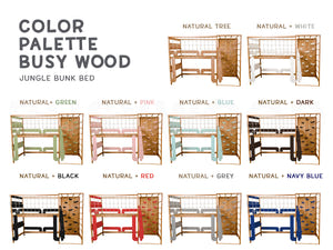 Eco-Friendly Montessori Jungle Bed - Bunk Bed with Optional Table & Drawers