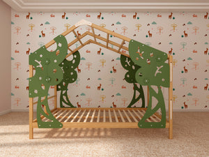 Forest Bed with Legs and Slats - Kids’ Indoor Playhouse