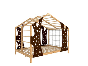 Monkey Climbing Bed for Toddlers with Legs & Slats