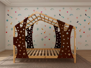 Monkey Climbing Bed for Toddlers with Legs & Slats