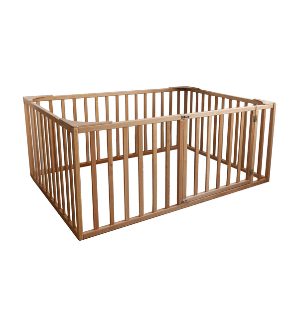 Montessori wood Platform Playpen Bed with extended rail (Model 6.3/20)