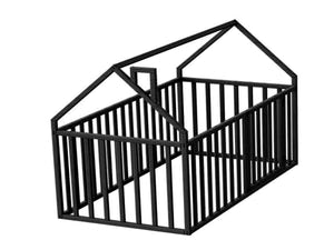 Crib size floor bed - Wooden toddler bed (Model 21)