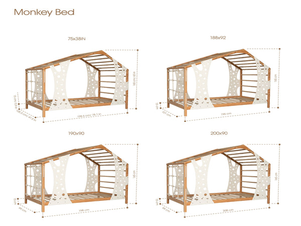 Monkey Bed for Climbing Legs & Slats