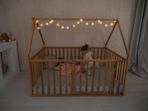 Twin Floor Bed – Front View