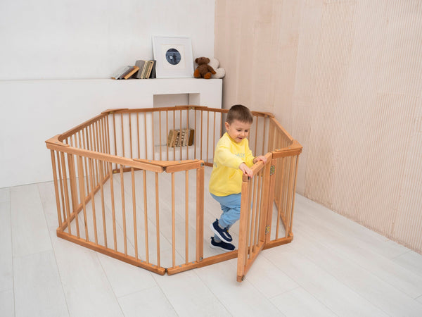 Playpen Wooden Bed for Toddler Transformable floor bed (Model 22), фото 4