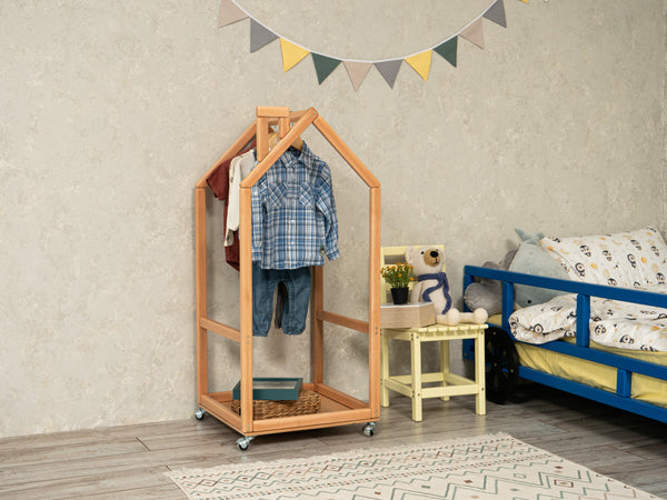 Wooden House for Children clothes