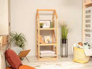 Kids House Shelf with Windows