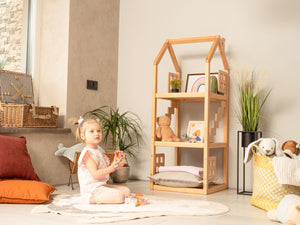 Kids House Shelf with Windows