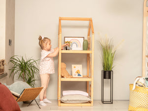 Kids House Shelf with Windows