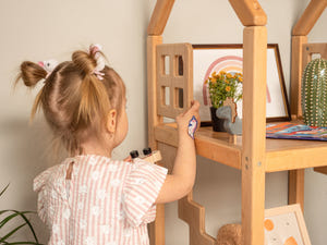 Kids House Shelf with Windows