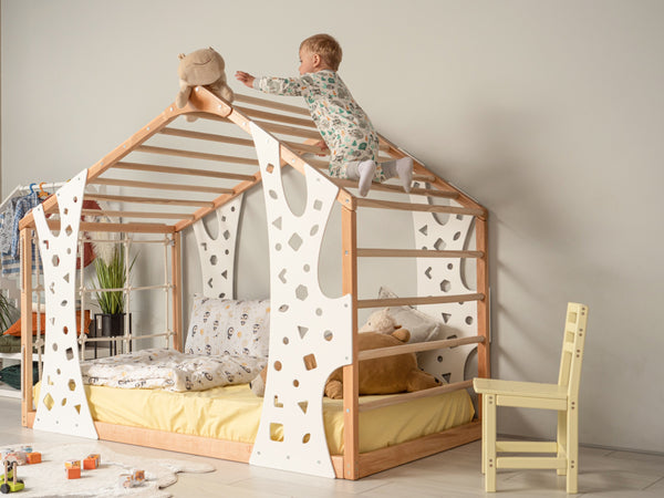 Montessori Platform Monkey Bed Kids Climbing Playhouse